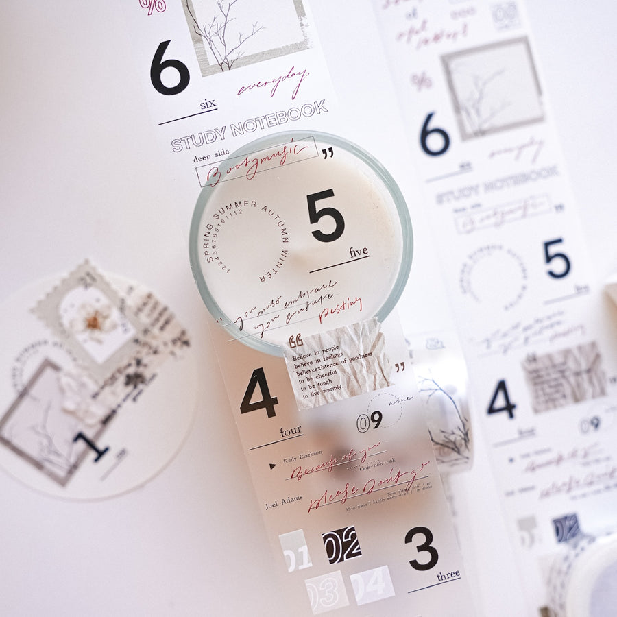 Jennyuanzi 《Sepia Letters》 Pet Tape / Washi tape