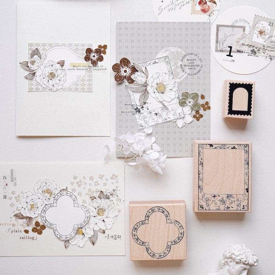 Jennyuanzi Frame Series rubber stamps
