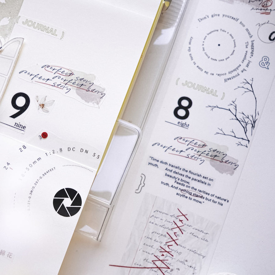 Jennyuanzi 《Sepia Letters》 Pet Tape / Washi tape