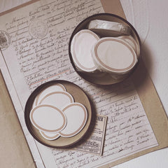 Penny.fei Oval Label Series - Double line label