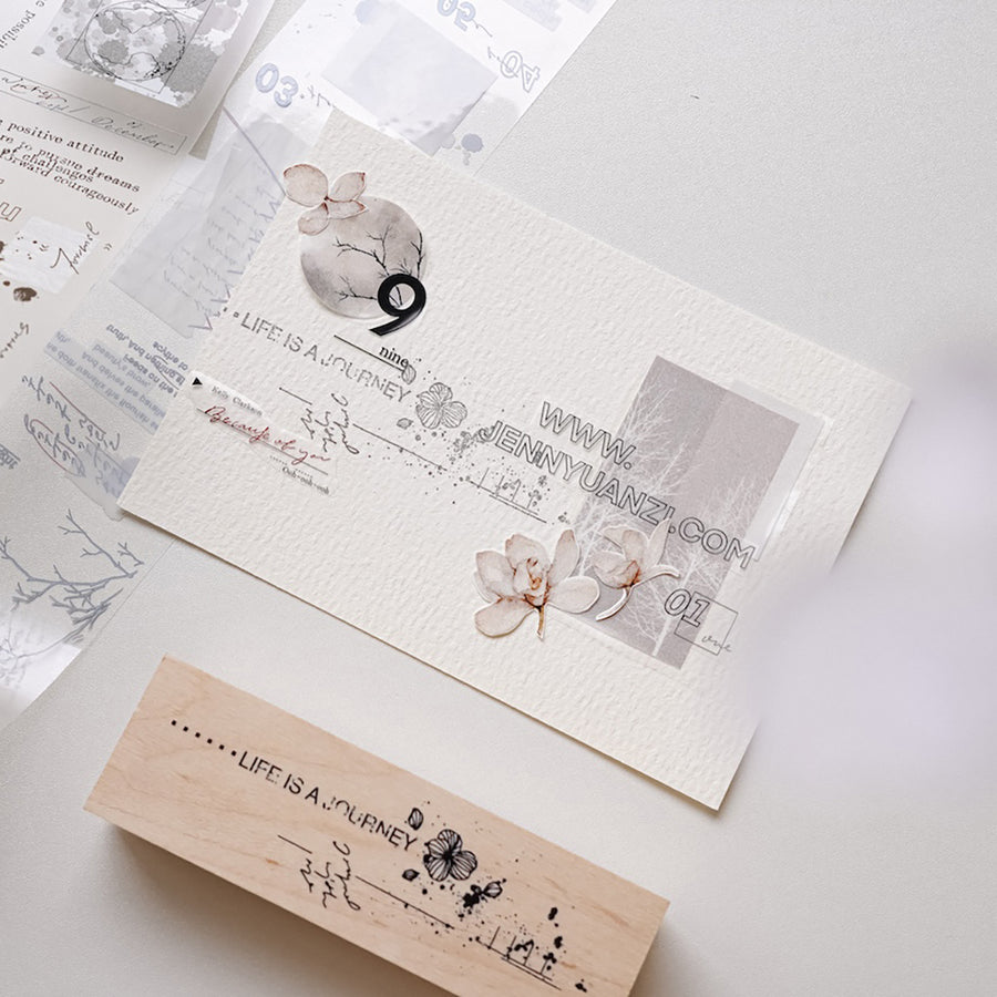 Jennyuanzi Typography Foundation Collection rubber stamps