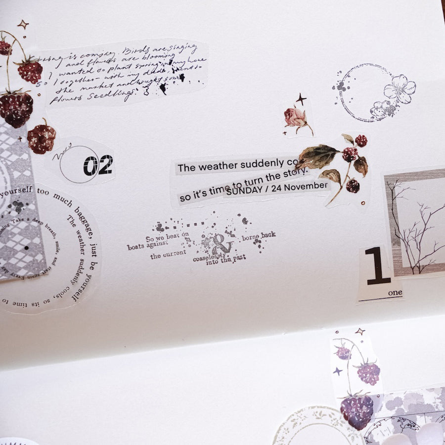 Jennyuanzi 《Sepia Letters》 Pet Tape / Washi tape