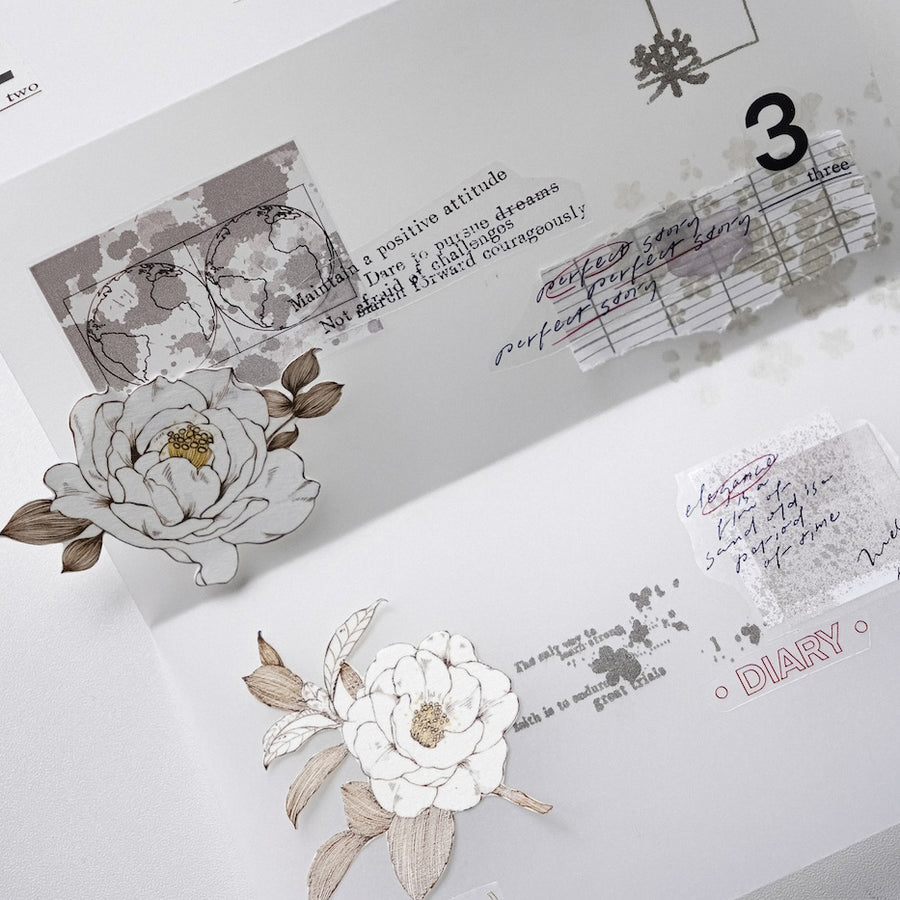 Jennyuanzi 《Sepia Letters》 Pet Tape / Washi tape
