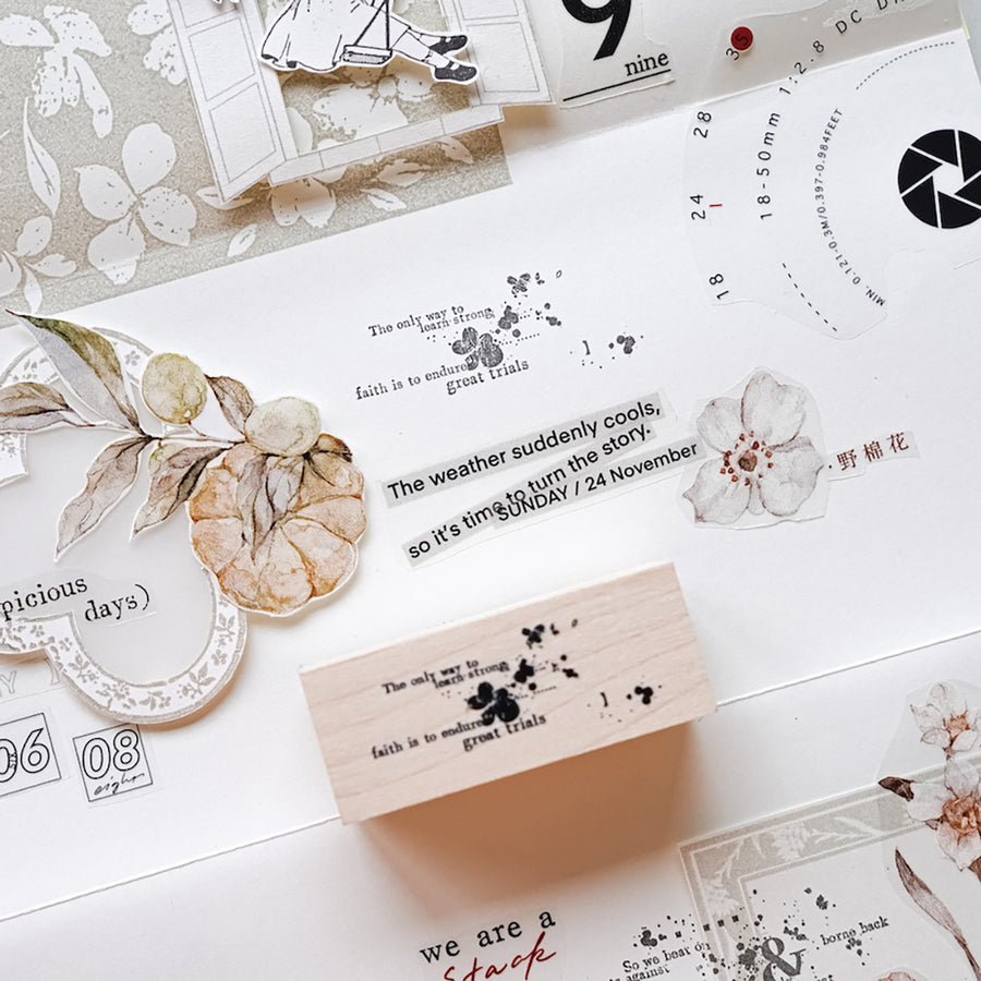 Jennyuanzi Typography Foundation Collection rubber stamps