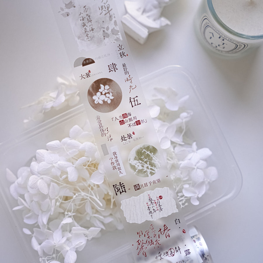 Jennyuanzi 《Muttering Words》Pet Tape / Washi tape