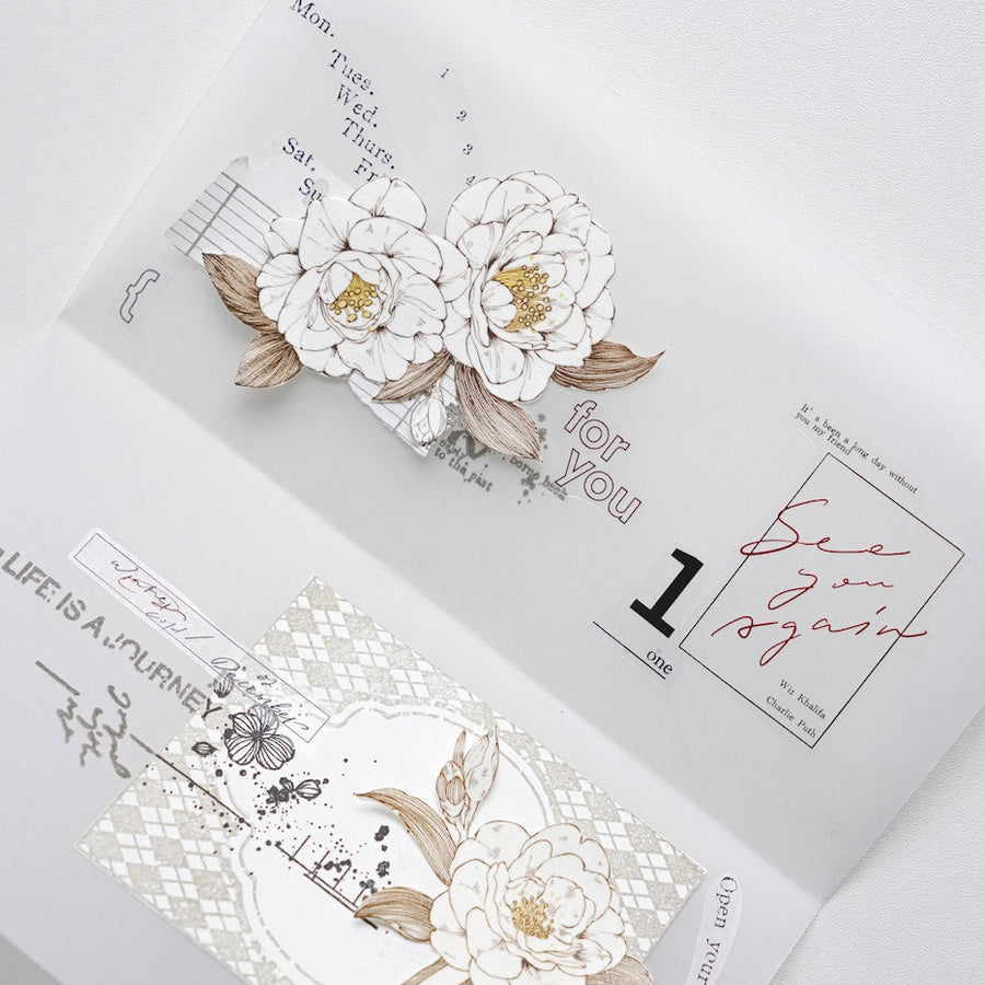 Jennyuanzi 《Sepia Letters》 Pet Tape / Washi tape