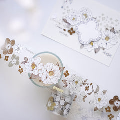 Jennyuanzi 《Misty White Camellia》 Pet Tape / Washi tape