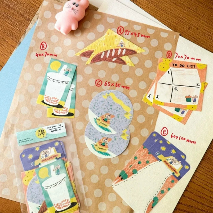 Sycolexxx Ugly Cats notepaper 01