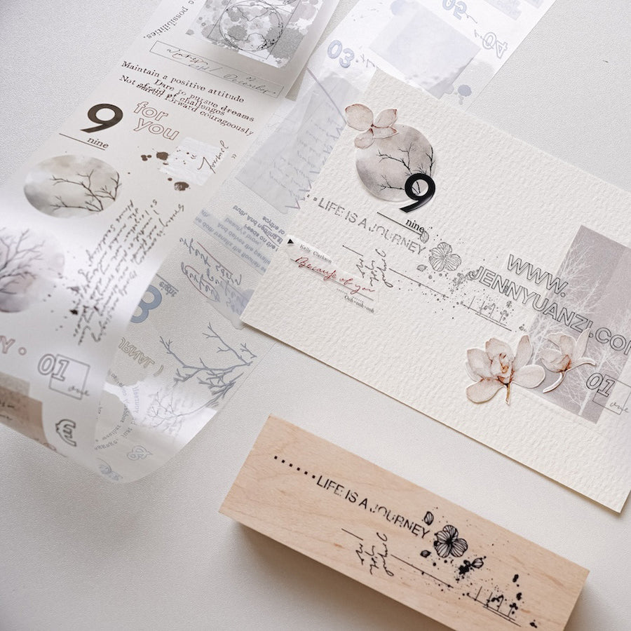 Jennyuanzi 《Sepia Letters》 Pet Tape / Washi tape