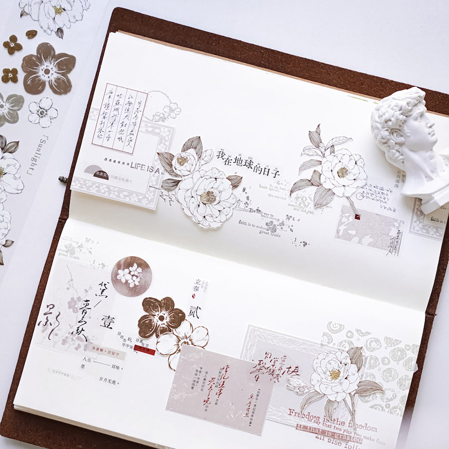 Jennyuanzi 《Misty White Camellia》 Pet Tape / Washi tape