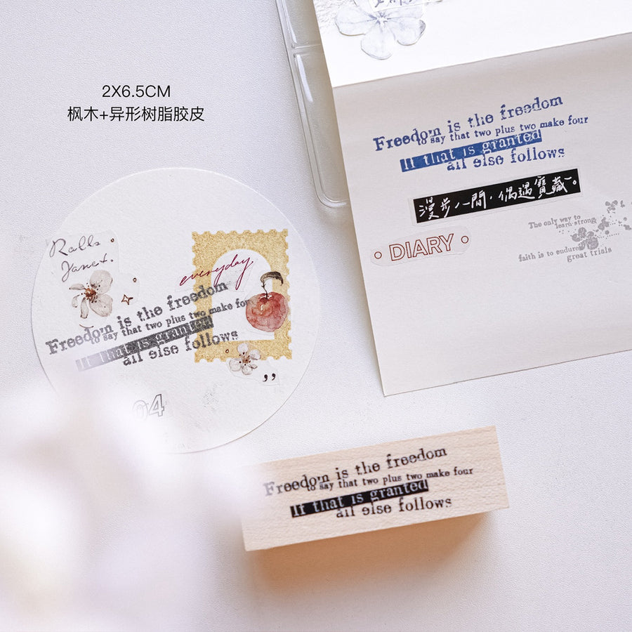 Jennyuanzi Typography Foundation Collection rubber stamps