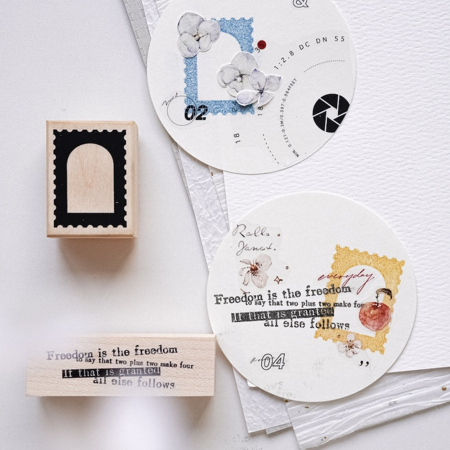 Jennyuanzi Typography Foundation Collection rubber stamps