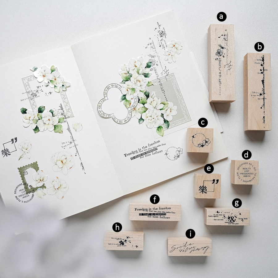 Jennyuanzi Typography Foundation Collection rubber stamps