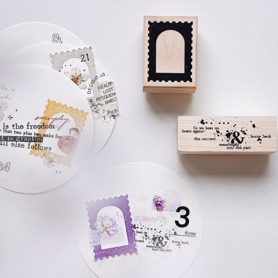 Jennyuanzi Typography Foundation Collection rubber stamps
