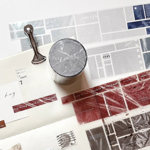 Jr.Journal Clear Tag Glossy PET Tape