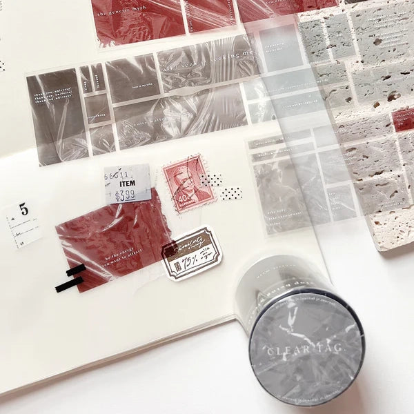 Jr.Journal Clear Tag Glossy PET Tape