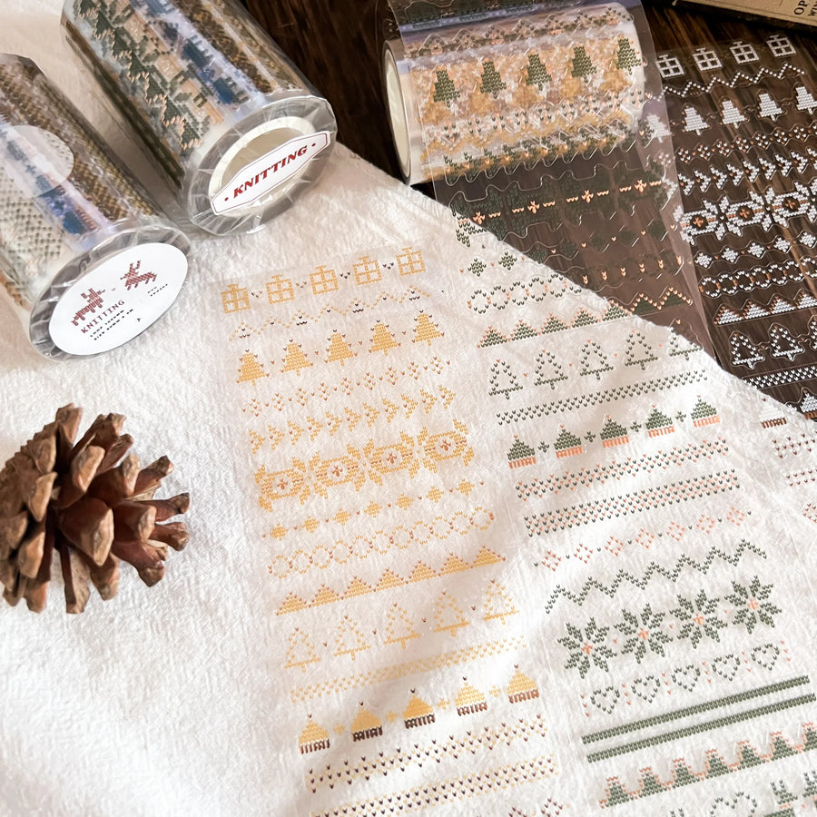 Jr.Journal Knitting Rose Gold Kiss-cut Tape