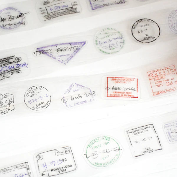 Jr.Journal Expired Visa Stamp Tape Sticker Roll