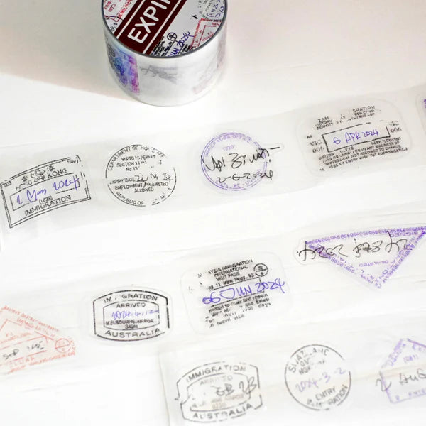 Jr.Journal Expired Visa Stamp Tape Sticker Roll