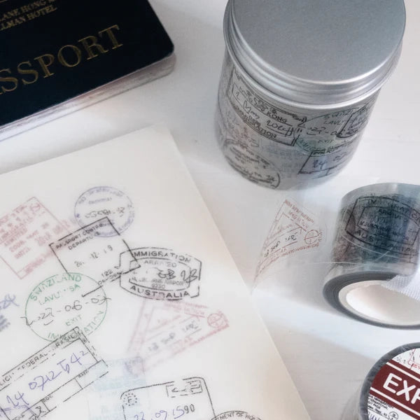 Jr.Journal Expired Visa Stamp Tape Sticker Roll