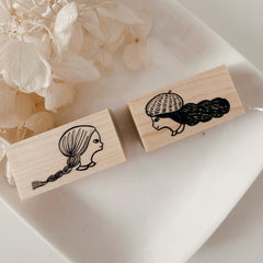 Necktie Little Hairstyles Stamp