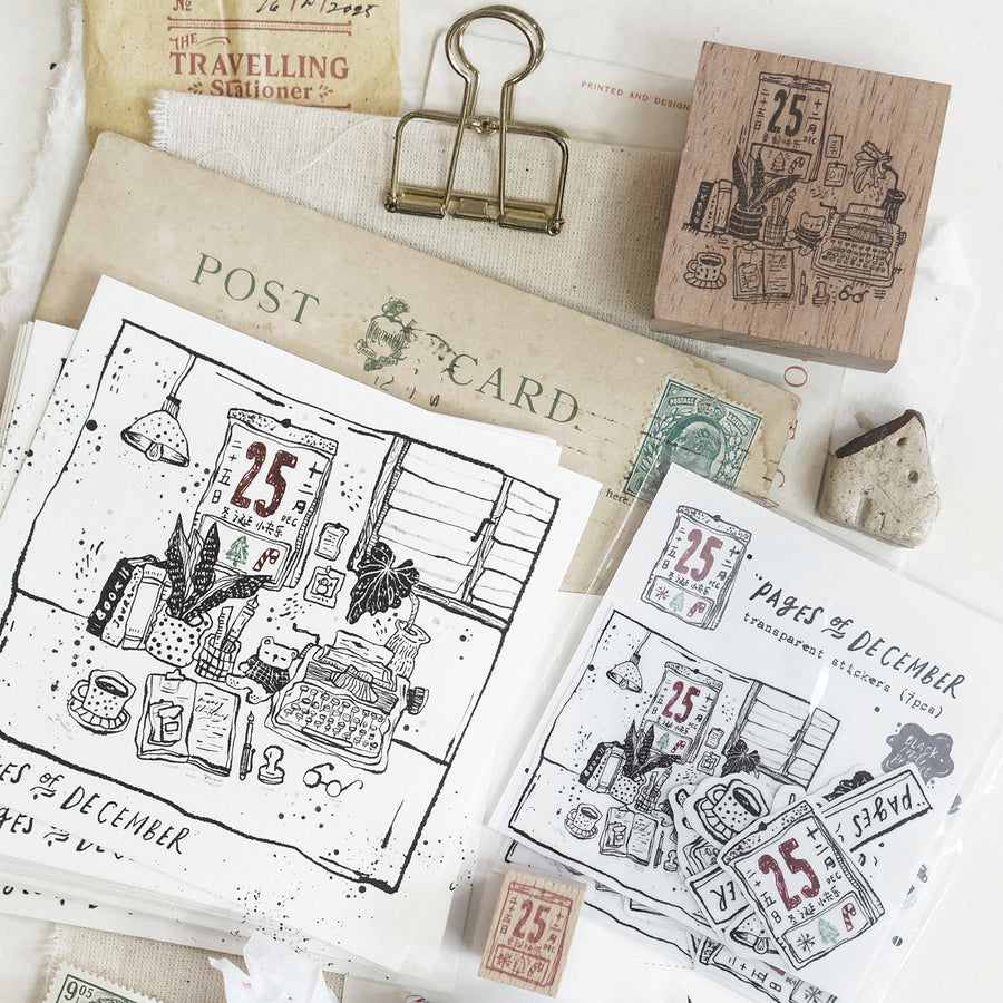 Black Milk Project Pages in December transparent sticker pack (7pcs)