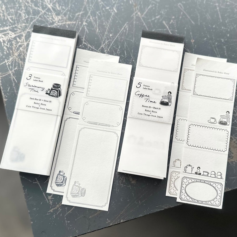 Oeda letterpress x Rakui Hana- Cute Things from Japan label book