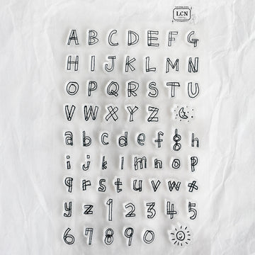 LCN clear Stamp - Hand Draw alphabets