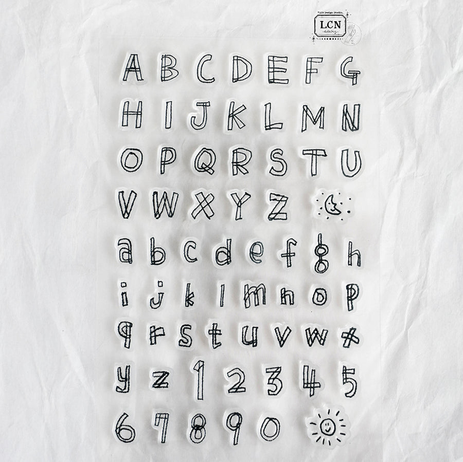 LCN clear Stamp - Hand Draw alphabets