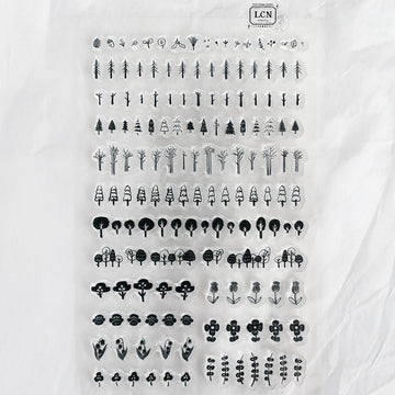 LCN clear Stamp - Trees and flowers