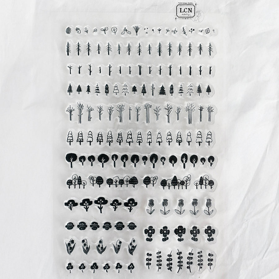 LCN clear Stamp - Trees and flowers