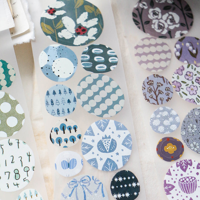 LCN Cobblestone PET tape/Washi tape with kiss-cut