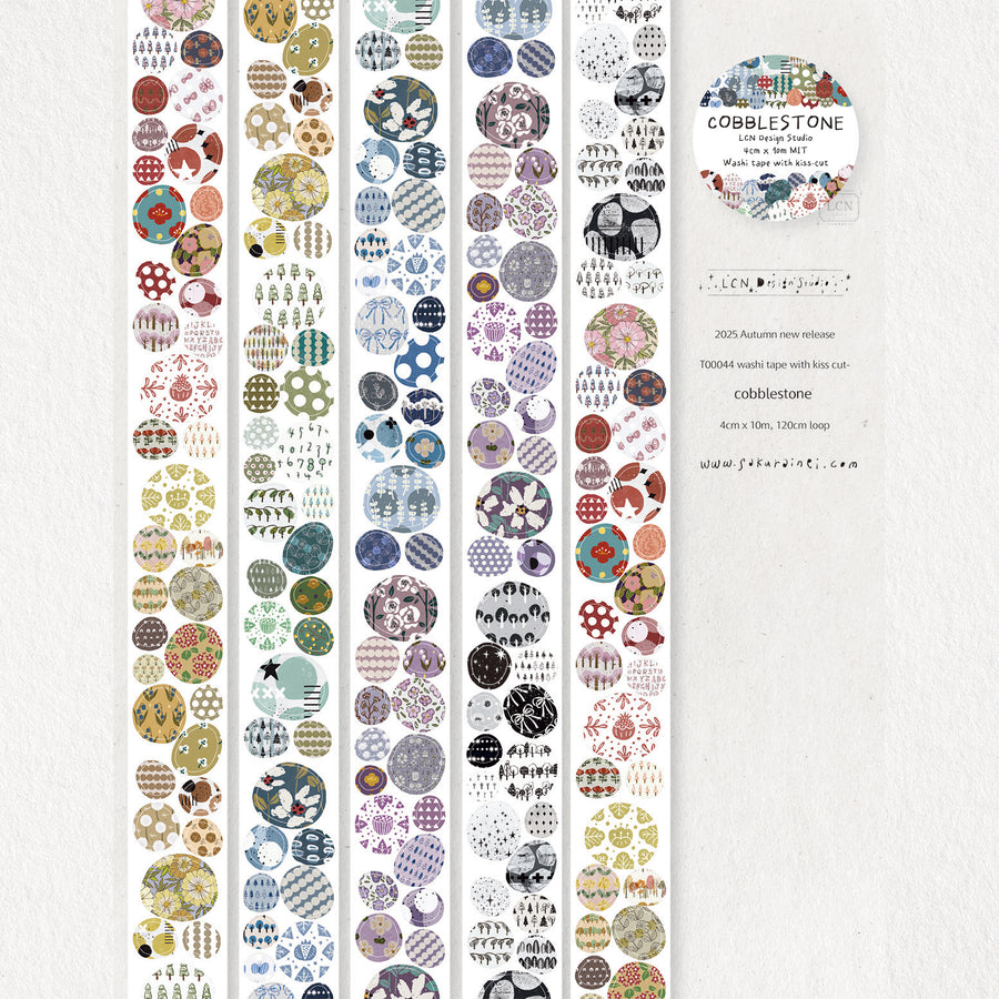 LCN Cobblestone PET tape/Washi tape with kiss-cut