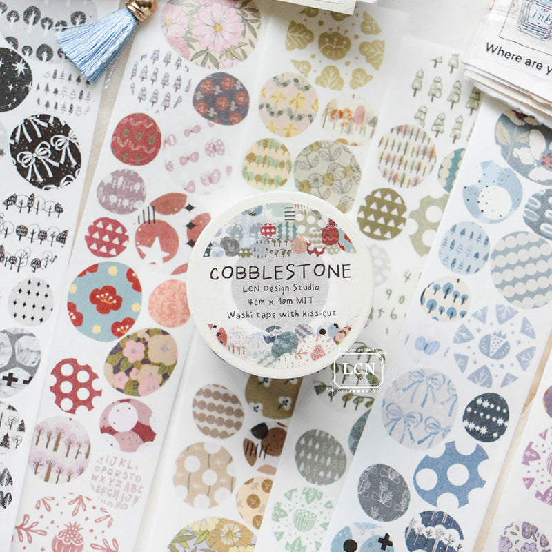 LCN Cobblestone PET tape/Washi tape with kiss-cut