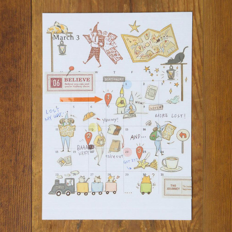 Modaizhi Little Flower Street Print On Stickers