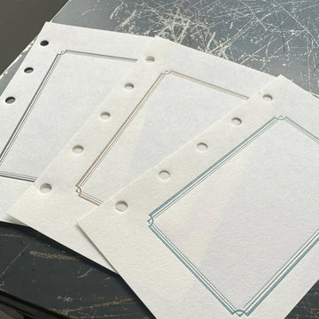 Oeda letterpress - M5 LETTERPRESS REFILL frame card【Black/Bronze/Pale blue】