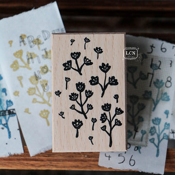 LCN Gypsophila solid wood handle rubber stamp