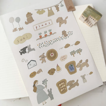 Ranmyu A4 sticker sheet - Ukiwanko and Girl