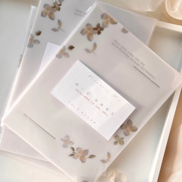 Freckles Tea floral silver foil tracing paper pad