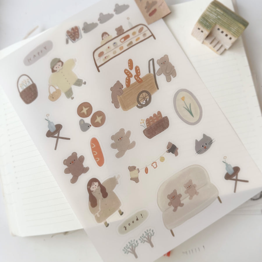 Ranmyu A4 sticker sheet - Bakery Sunshine