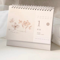 Freckles Tea Vol.3 pure white botanical calendar (undated, 31 perforated sheets)