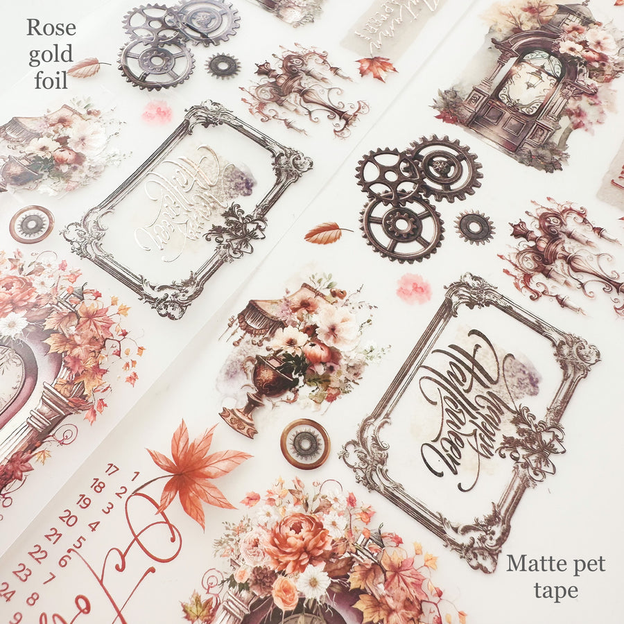 (Pre-order) Journal Pages “Falling for fall” rose gold foil & matte pet tape