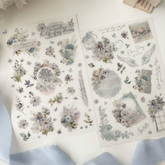 Journal Pages blue fields print on sticker