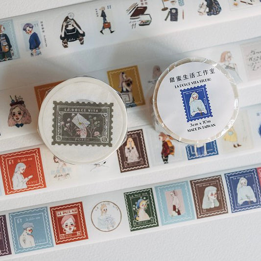 LDV sweet post postage stamp die cut washi tape