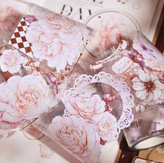 Little white " Peony " pet tape