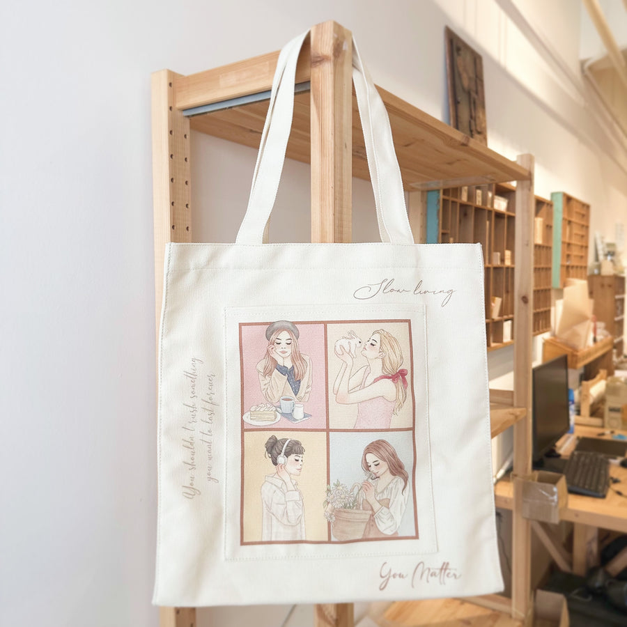 Journal Pages x Windry Ramadhina slow living canvas bags