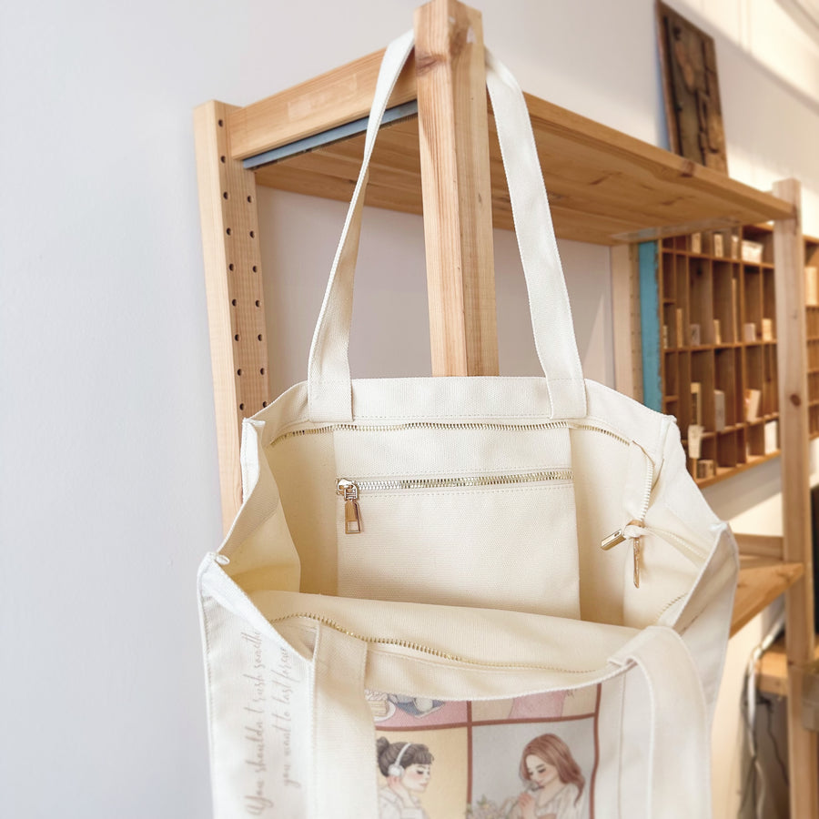Journal Pages x Windry Ramadhina slow living canvas bags