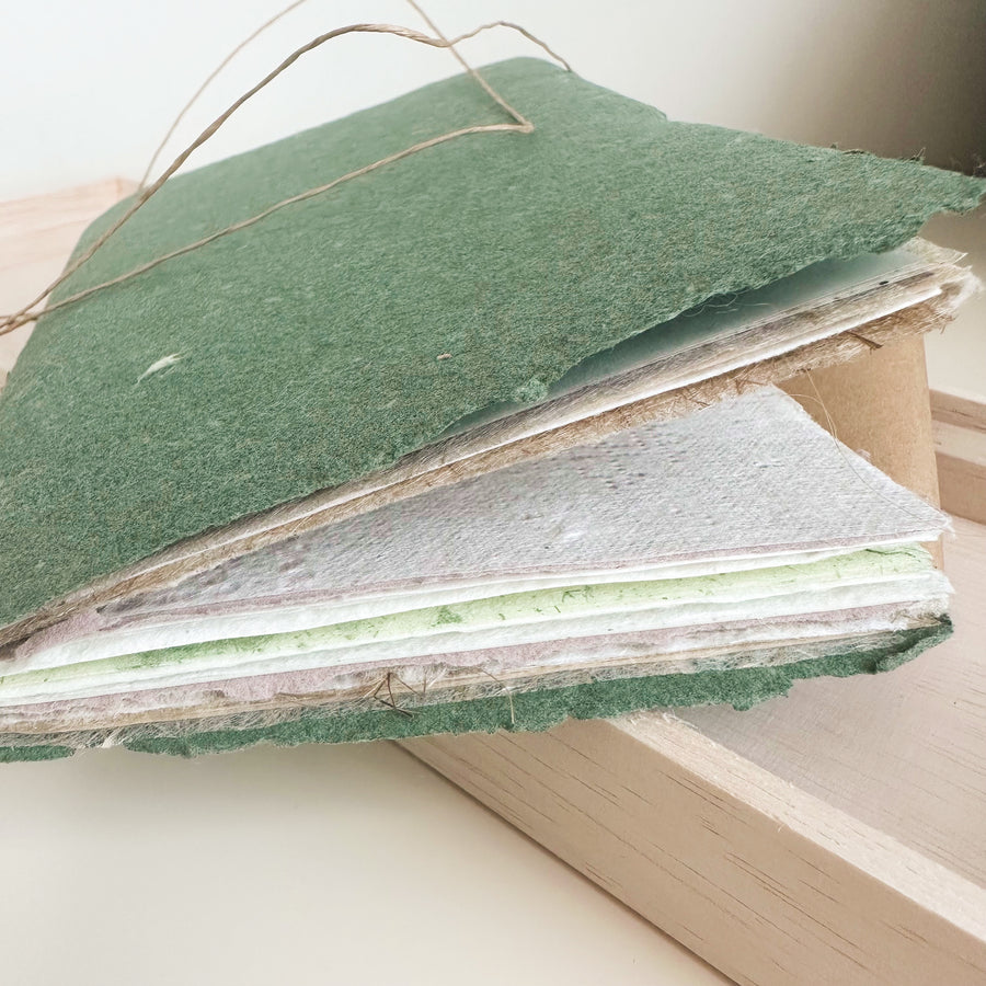 Hanen studio mixed handmade paper notebook-小森