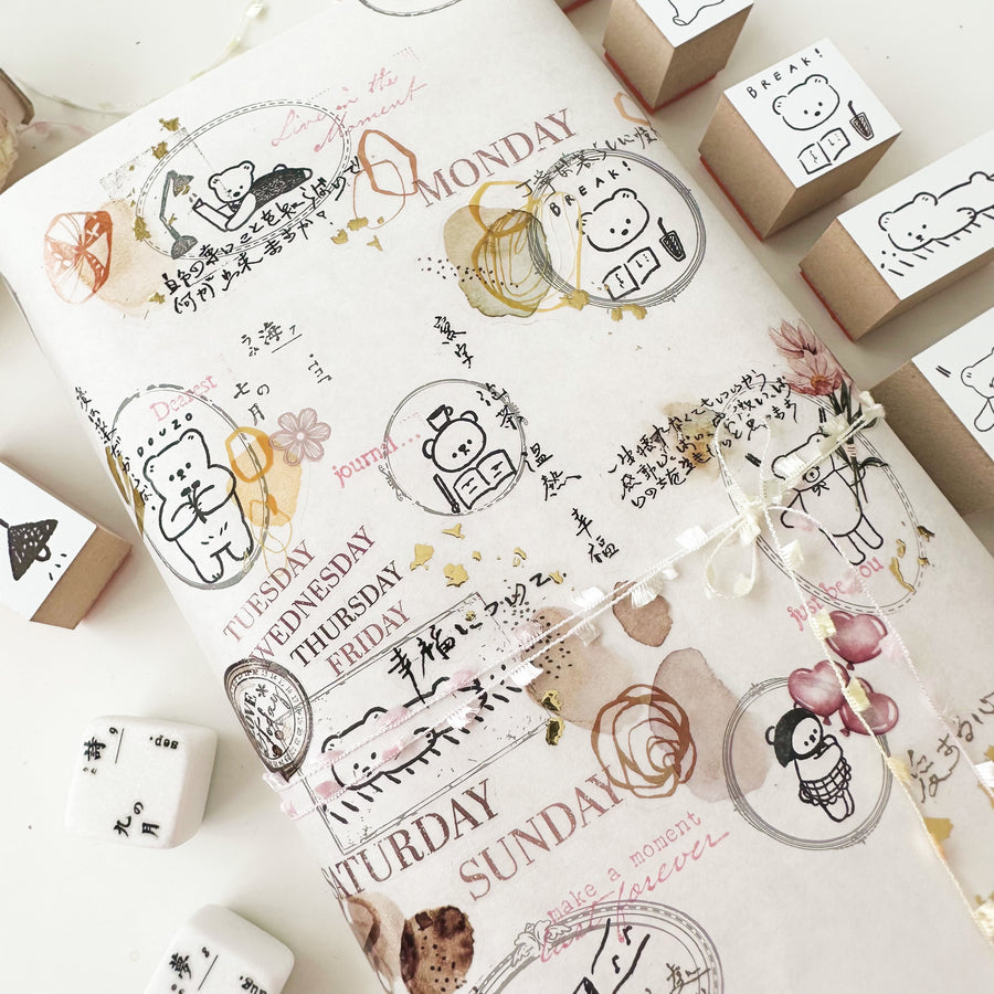 Journal Pages《moments》words mini Rubber Stamps