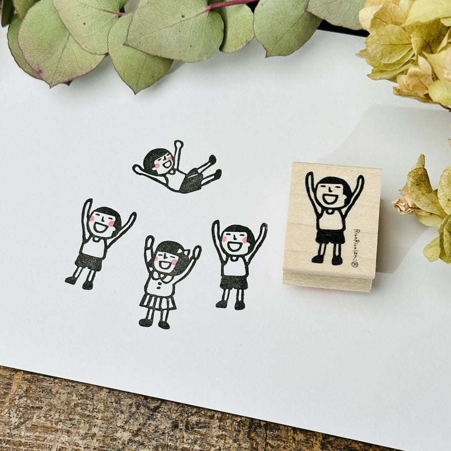 Rira Rira Banzai Mamoru-kun, Miyoko-chan & Freddy Rubber Stamps